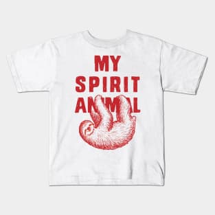 Sloth is my spirit animal Kids T-Shirt